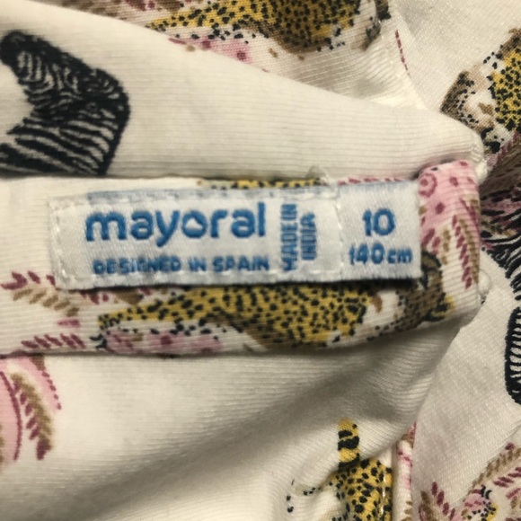 Mayoral Dress Size 10 Zebras and Cheetahs Print - Picture 3 of 10